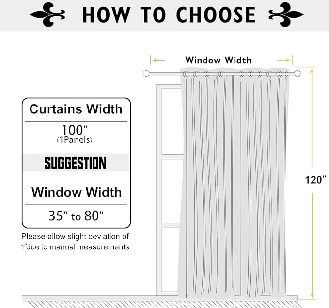 ChrisDowa Room Divider Curtain 120 Inches Long, Wide Blackout Sliding Door Curtain for Bedroom, Room Darkening Privacy Window Curtain for Patio Door (1 Panel Set, Royal Purple, 100 x 120 Inch)