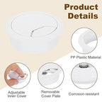 uxcell 8 Pcs 50mm (1.97 Inch) Desk Grommet, Plastic Cable Hole Cover, Wire Cord Cable Organizer for Home Office Computer Desk Cabinet, White
