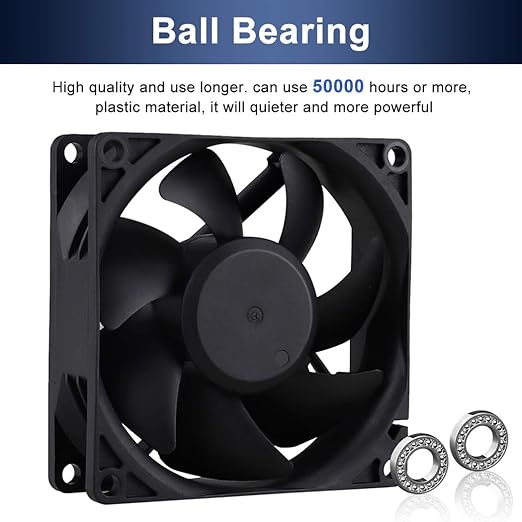 Wathai 80mm EC Axial Fan AC 110V 115V 120V 220V 240V Brushless Cooling Fan 80mm x 25mm