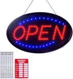 KEBE LED Open Signs for Business, Ultra Bright High Visibility Advertisement Board Electric Display Sign for Bar Hotel Shop Window Glass Door, 19"x10"