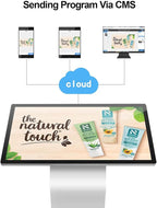 32 inch Touch Screen Kiosk, LCD Screen Self Service Kiosk, K-Style Stand Inquiry Machine, Interactive Display for Mall Navigation/Self-Ordering/Advertising/Retail Store