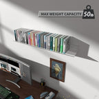 36 Inches Acrylic Wall Shelves 2 Pack, Floating Shelf for Wall Mounting, Acrylic Display Ledges for Funko Pop Figures, Home Décor, Living Room, Gaming Room, Plants(36 inch, Clear)