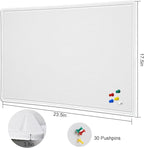 Bulletin Board - 23.5 x 17.5 inches Decorative Felt Pin Board - Cork Board Alternative for Wall - Foldable Photo Board Self-Adhesive Prayer Board with 20 Pushpins - Warm White