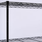 1400 lbs 4 Tier Storage Rack Metal Wire Shelving Unit, Storage Standing Household Shelf Organizer for Kitchen Pantry Closet Garage Basement Utility Room, Black 15.8" D x 45.3" W x 59.4" H