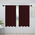 Easy-Going Rod Pocket Blackout Curtains for Bedroom, Room Darkening Window Curtains for Living Room, Thermal Insulated Noise Reduction Solid Window Drapes, 2 Panels(42x54 in, Wine)