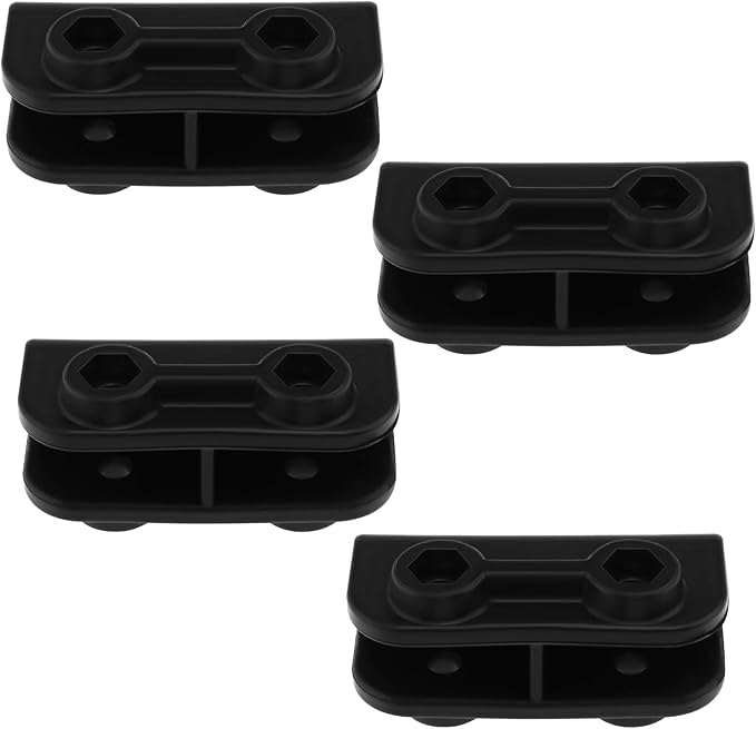4Pcs Rectangular Bracket 2-Way Pop-up Gazebo Connector Tent Pole Connector Support Rod Connection for Canopy Gazebo Tent Outdoor Equipment