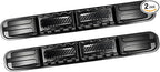 Anti-Collision Patch Car Bumper Protector Trim Universal Anti-Scratch Strip for Front and Rear Bumpersper (Black Carbon Fiber Pattern, 2-Pack)