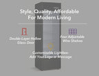 PremiumLevella PRF907DX Glass Door Display Refrigerator 9.0 cu ft Commercial Beverage Cooler Merchandiser With Customizable Lightbox - Black