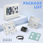 Agile Universal PoE Flush Tablet Wall Mount Kit with Bracket & Flat Cable, in-Wall AC to USB-C Power Adapter Enclosure for 8-12 Tablets (Suitable for 86 Boxes Smart Home/Office, 27W) (27W 1Gps Set)