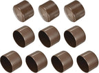 uxcell 10pcs Rubber End Caps 56mm(2 3/16") ID Vinyl Round End Cap Cover Screw Thread Protectors Brown