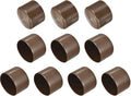 uxcell 10pcs Rubber End Caps 59mm(2 5/16") ID Vinyl Round End Cap Cover Screw Thread Protectors Brown
