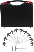 Hexagonal Carbon Steel Tent Ground Anchors with Threaded Spiral Design Camping Pegs for Beach Lawn Hard Soil Fabric-Friendly Caps for Tent Protection and Enhanced Stability