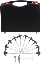 Hexagonal Carbon Steel Tent Ground Anchors with Threaded Spiral Design Camping Pegs for Beach Lawn Hard Soil Fabric-Friendly Caps for Tent Protection and Enhanced Stability
