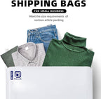 POLYSELLS 500 pcs 14.5x19 Inches White Poly Mailers Shipping Envelopes, Strong Adhesive Sealing, Waterproof, and Tear-resistant Postal Mailing Bags for Clothing, Books, and Accessories