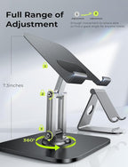 LISEN for iPad Stand Holder Adjustable Tablet Stand for Desk, 2026 for iPad Accessories Rotating Display Stand PC Office Accessories for Desk Women Kindle Table Mount/PS/Switch iPhone 12.9"-4.7"