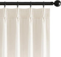 MIULEE Ivory Velvet Curtains 84 inches Long, Pinch Pleated Blackout Drapes with Hooks, Cream Thermal Insulated Pinch Pleat Panels for Bedroom Living Room, 2 Panels