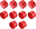 uxcell 10pcs Rubber End Caps 75mm ID Vinyl Round End Cap Cover Screw Thread Protector Red
