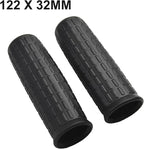 2Pcs Wheelbarrow Rubber Handles Replacement, Anti-slip Handle Grip Covers Weatherproof Handles Non-Slip Round Tubes for Garden Carts(122x32mm Black)