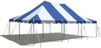 TentandTable 20' x 30' Premium Canopy Tent, Blue/White, Outdoor Pole Tent, 60-120 Person Capacity for Parties, Weddings, Events, Commercial and Residential Use, Large Heavy Duty Vinyl Canopy Tents