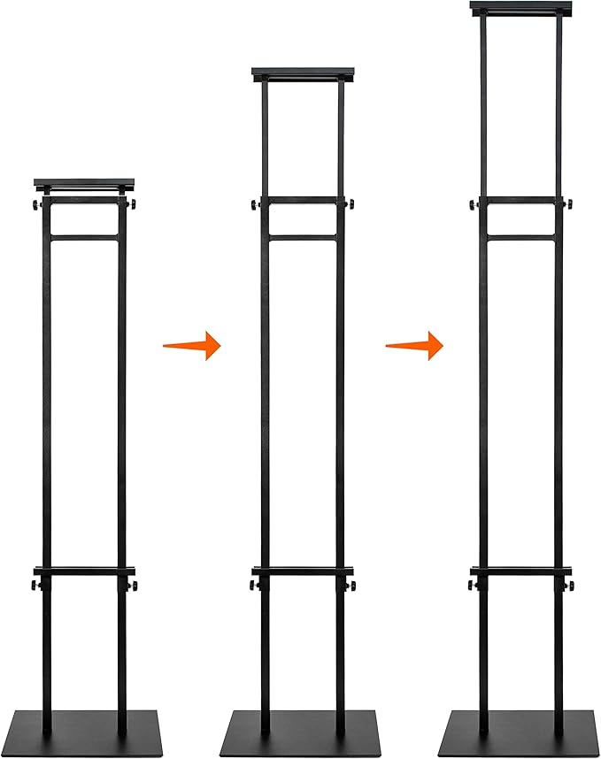 Poster Holder for Display, Adjustable Pedestal Sign Stand Up to 78 Inches, Double Sided for Board & Foam, Sign Holder Stand with Non-Slip Mat Base for Wedding, Restaurant or Business (Black)