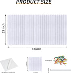 Large Felt Bulletin Board 23x47 Inch, 8pcs Peel and Stick Felt Wall Tiles Modern Push Pin Board for Wall Organization