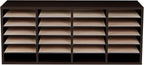 Safco Wooden Paper and Mail Organizer for Home Office and Classroom, Adjustable Shelves and Stackable