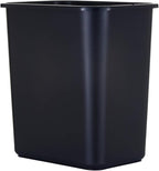 United Solutions 13 Quart / 3.25 Gallon Space-Efficient Trash Wastebasket, Fits Under Desk and Narrow Spaces in Commercial Office, Kitchen, Home Office, and Dorm, Easy to Clean, Black (Pack of 1)