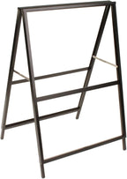 Black Finish Steel Sidewalk Sign Frame, 30-3/8 x 43 x 25-1/4-Inch, Double-Sided, A-Frame Style, for Outdoor Use