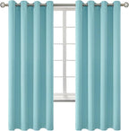 BGment Blackout Curtains - Grommet Thermal Insulated Room Darkening Bedroom and Living Room Curtains, Set of 2 Panels (52 x 72 Inch, Baby Blue)