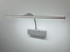 Lightbiz Picture Light, 15.35inch 5400mAh Rechargeable Picture Lights for Wall Battery Operated Wall Lights with Remote, 3 Colors Paintings Light Dimmable Art Light for Artwork, Gallery (Silver)