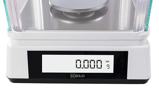 U.S. Solid Digital Analytical Balance 210 g × 0.001 g, High Precision Lab Scale with Front and Rear 2 LCD Screens for Multi-Angle Viewing, Ideal for Laboratory, Research & Education