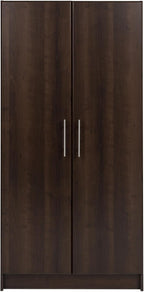 Prepac Elite Tall Garage Storage Cabinet & Pantry Storage Cupboard, 2-Door Freestanding Bathroom or Pantry Cabinet with Adjustable Shelves, 16" D x 32" W x 65" H, Espresso