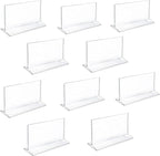 Azar Displays 142704 8.5-Inch W x 5.5-Inch H Top- Load Acrylic Sign Holder, 10-Pack