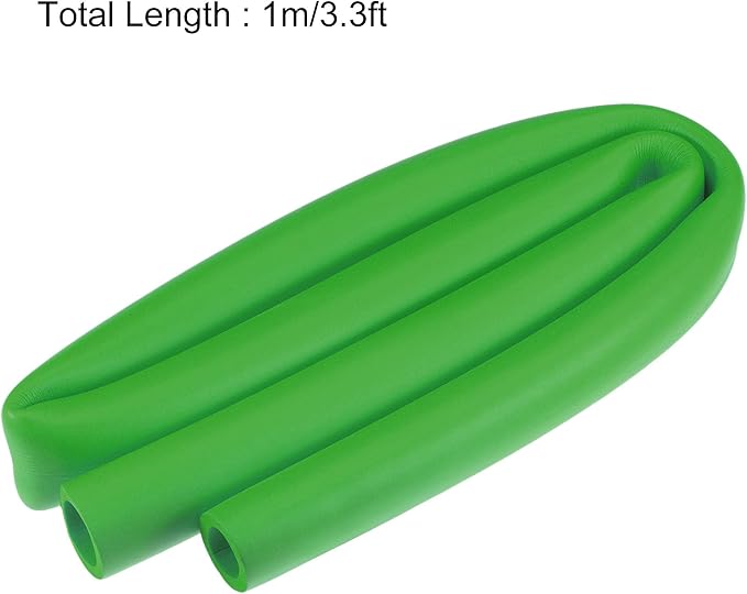 uxcell Foam Tubing for Handle Grip Support, 18mm ID 30mm OD 1m Length Green