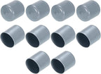 uxcell 10pcs Rubber End Caps 29mm(1.1") ID Vinyl Round End Cap Cover Screw Thread Protectors Grey