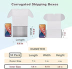 MEBRUDY 7x5x4 Inch Shipping Boxes Pack of 50, White Small Corrugated Cardboard Box for Mailing Packing Literature Mailer