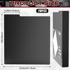 Facmogu 20PCS Vinyl Record Dividers, Upgrade Thicker 33 RPM Plastic Vinyl Record Separators, 12in Blank Writable DIY Record Dividers, Reusable LP Dividers for Vinyl DVD Record Albums Storage - Black