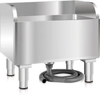 Commercial Floor Mop Sink，Stainless Steel Mop Service Basin，Floor Mount Mop Sink,Vertical industrial Sinks for balconies laundry rooms industries Restaurants (23.6”×16.1”×21.6”inch)