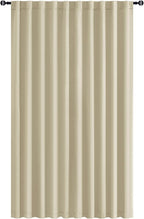 Hiasan Room Divider Curtains Patio Sliding Door Blackout Curtain Privacy Room Thermal Insulated Noise Reduction Panel with Back Tab & Rod Pocket for Bedroom Partition(80 x 84 Inches, Light Beige)