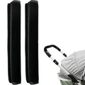 2 Pack 13.38 * 5.51in Armrest Handle Cover,Universal Handle Sleeve Cover Replacement Pushchair Handle Cover Accessory Elastic Dust Proof Protector Sleeve for Pushchair Pram(Black)