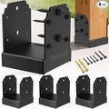 4x4 Post Base - Heavy Duty 10,000 LB Capacity Post Anchor for Concrete, Powder Coated Pergola & Deck Post Bracket with Hidden Fasteners (4PCS)