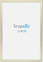 SnapeZo Poster Frame 20x30, Off-White, 1.25 Inch Aluminum Profile, Front-Loading Snap Frame, Wall Mounting, Professional Series