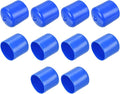 uxcell 10pcs Rubber End Caps 26mm ID Vinyl Round Tube Bolt Cap Cover Screw Thread Protectors Blue