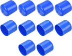 uxcell 10pcs Rubber End Caps 26mm ID Vinyl Round Tube Bolt Cap Cover Screw Thread Protectors Blue