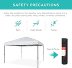 Best Choice Products 10x10ft 1-Person Setup Pop Up Canopy Tent Instant Portable Shelter w/ 1-Button Push, Case, 4 Weight Bags - White