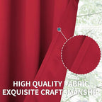BGment Room Darkening Curtains 45 Inches Long - Grommet Thermal Insulated Drapes Window Treatment Curtains for Bedroom, 2 Panels, 38 x 45 Inch, Red