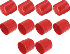 uxcell 10pcs Rubber End Caps 31mm(1.2") ID Vinyl Round End Cap Cover Screw Thread Protectors Red