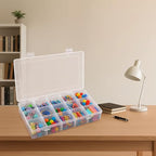 3pcs Clear Storage Small Parts Organizer Box Storage Bin With Dividers Multi Compartment for Beads Art DIY Tackle Box Organizer (CM-15 compartments)