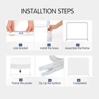 Customizable Tension Fabric Display Backdrop,Stand Banner with HD Printing for Trade Show,Exhibition,Booth,Conference,Weddings,Party,Quick Curtain Show(Frame+Single-Sided Print 7.5x20ft)