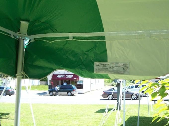 TentandTable 20' x 20' Premium Canopy Tent, Green/White, Outdoor Pole Tent, 40-80 Person Capacity for Parties, Weddings, Events, Commercial and Residential Use, Large Heavy Duty Vinyl Canopy Tents
